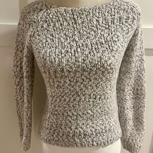 Buffalo David Bitton Women’s Soft White Gray Eyelash Knit Sweater Size Small